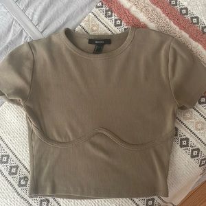 Army Green Forever 21 crop top